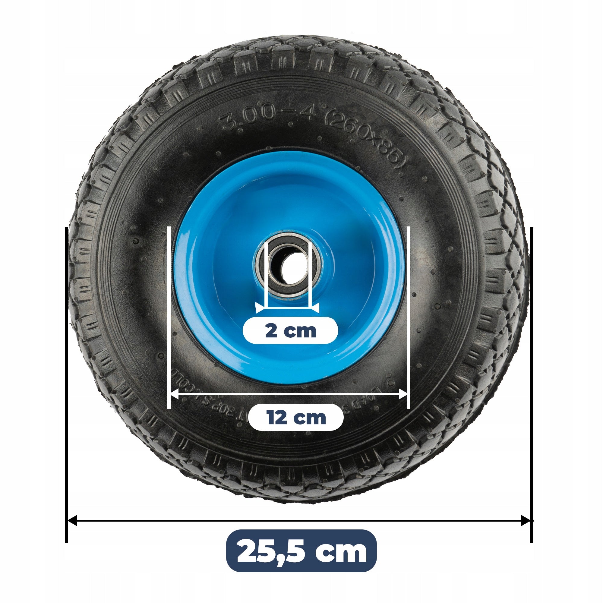 WHEEL SET WHEEL FOR WHEELBARROW TROLLEY DURABLE TIRE RIM INNER TUBE 2 PCS Manufacturer code Koło 3.00-4 F15