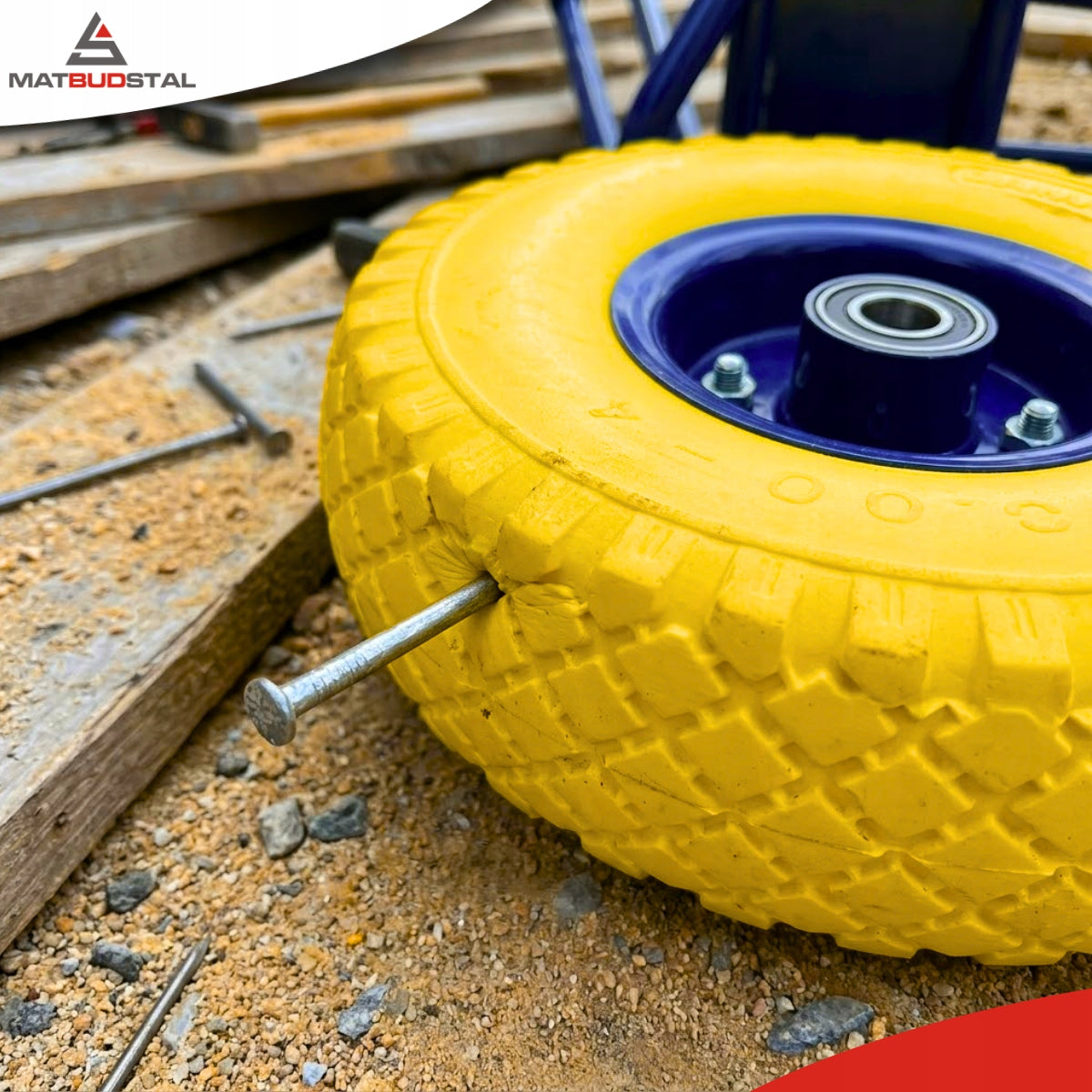 WHEELBARROW TROLLEY TUBELESS 3.00-4 FOAM YELLOW DURABLE LIGHT Type wheel