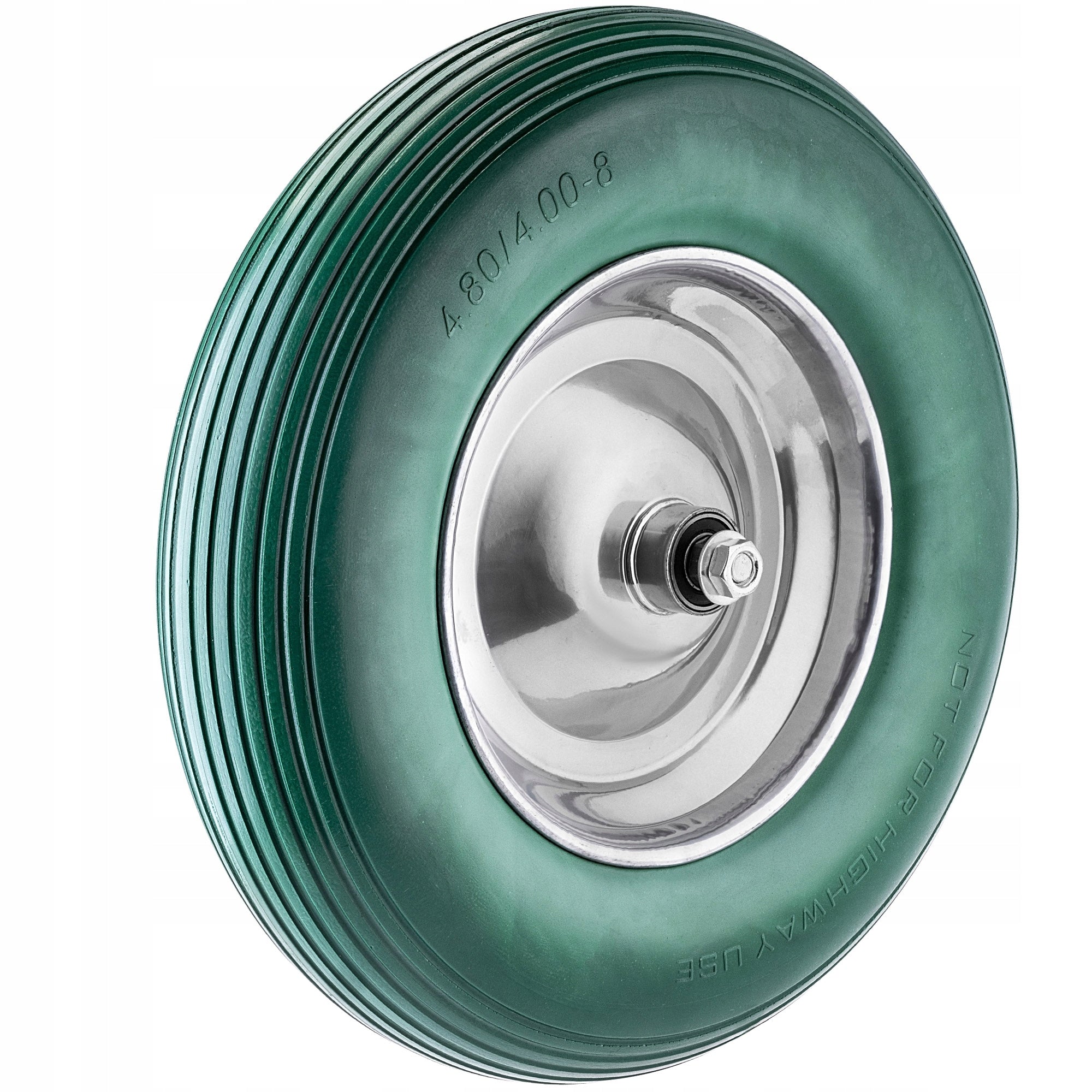 WHEELBARROW WHEEL 390x90 mm 4.80/4.00-8 TROLLEYS FULL FOAM TUBELESS + AXLE Diameter 90 mm
