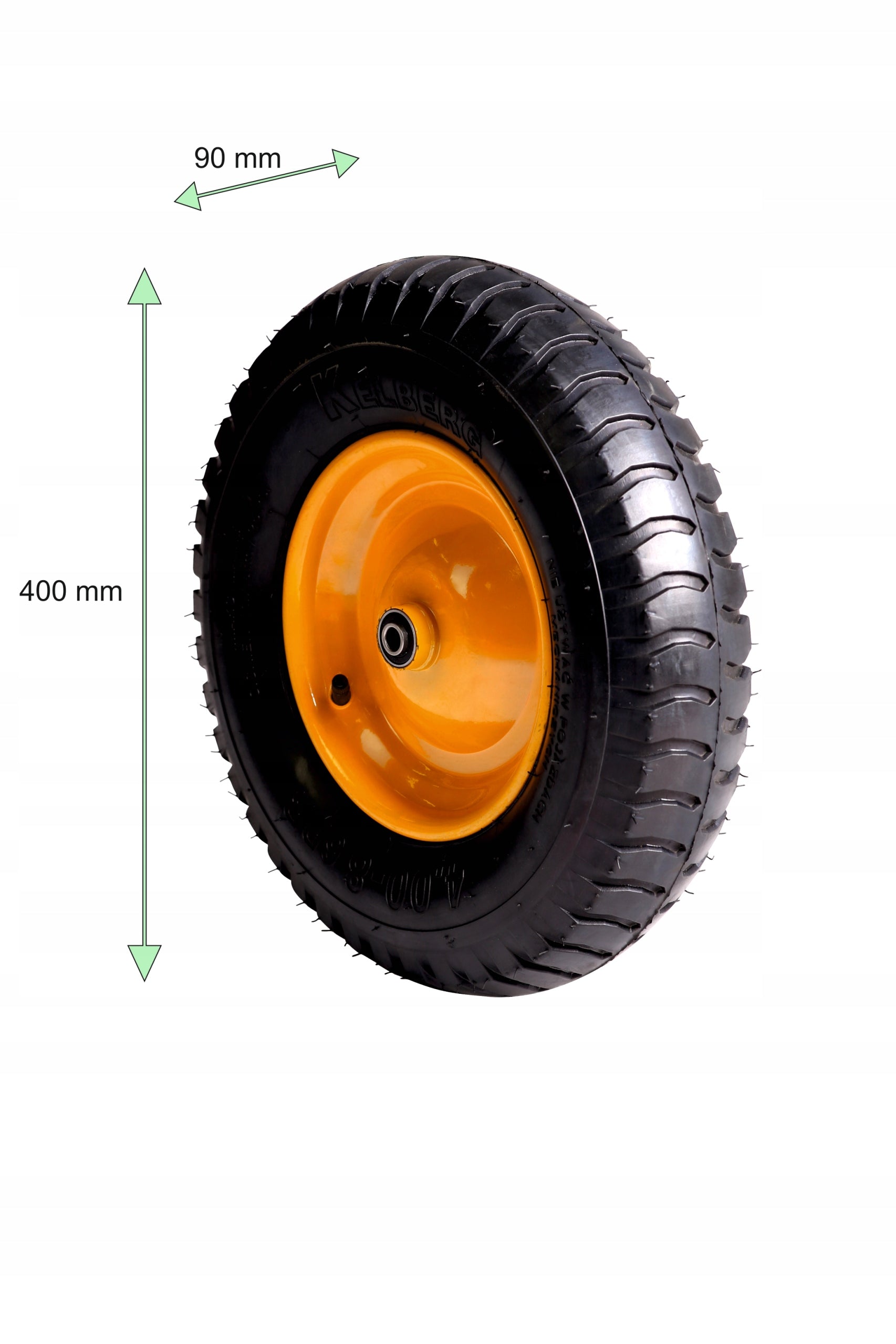 WHEELBARROW WHEEL KELBERG 400-8 6PR fi12 + AXLE Brand Kelberg