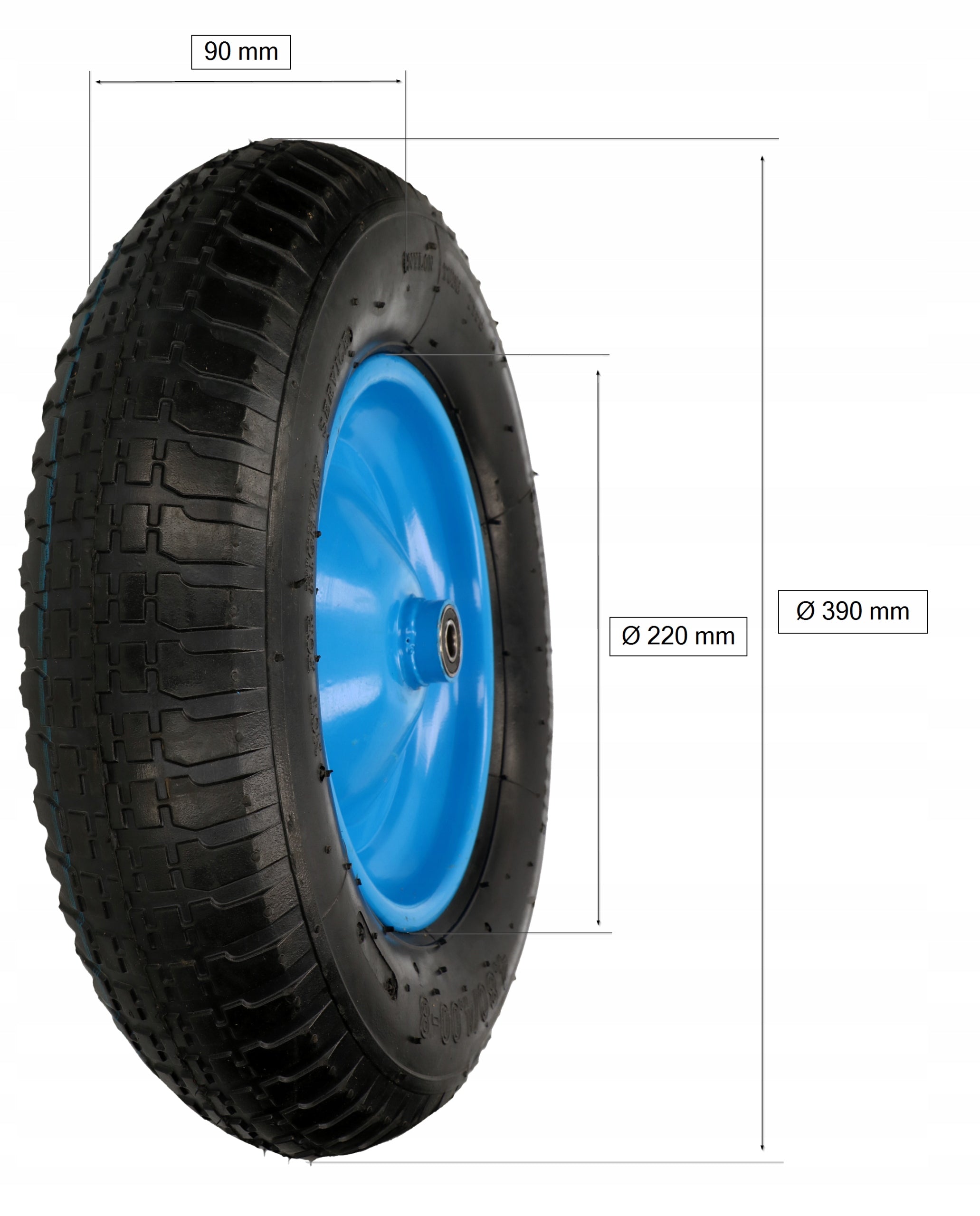 WHEELBARROW WHEEL SET TIRE RIM AND INNER TUBE WHEEL WITH AXLE 4.00-8 STRONG Manufacturer code ZSY0008