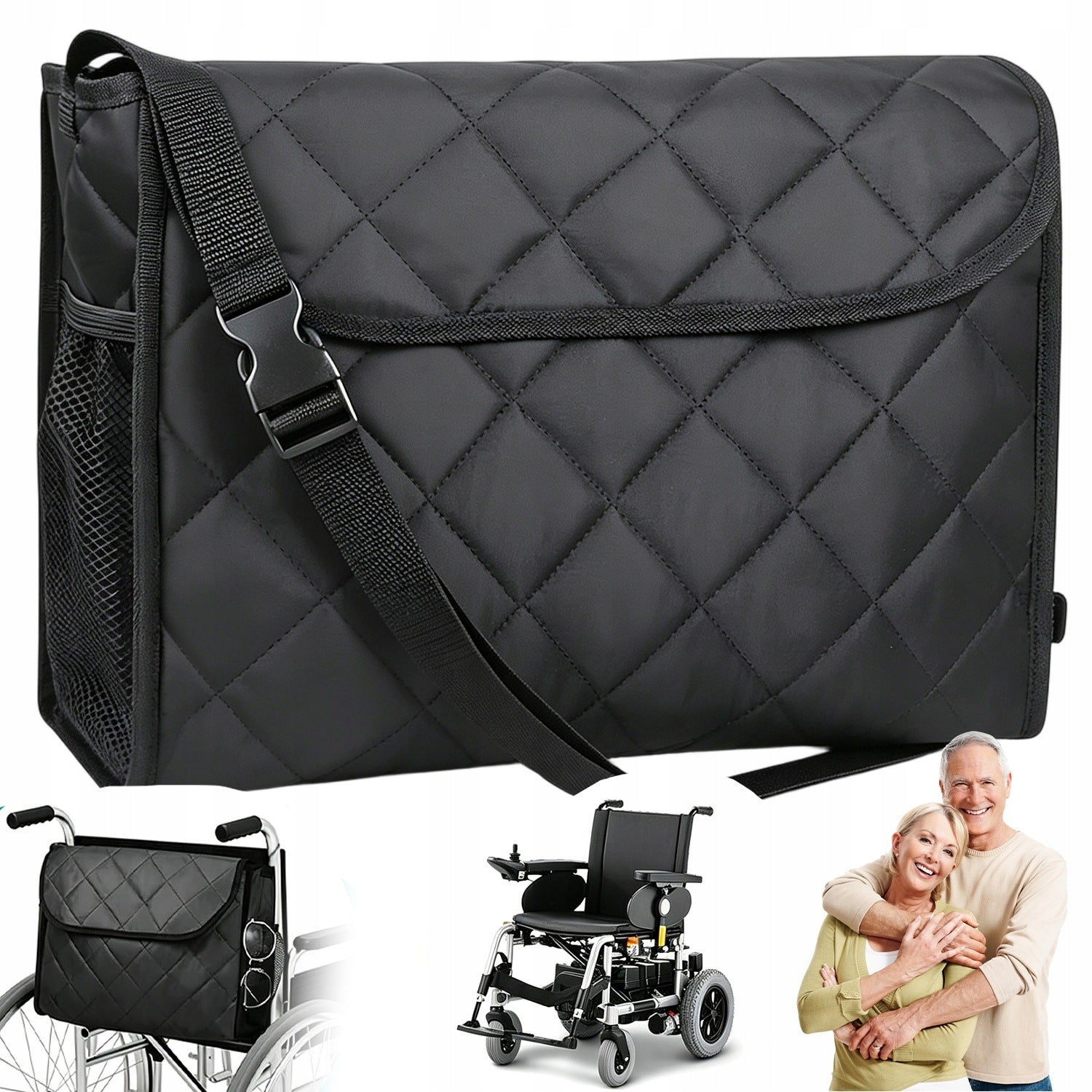 WHEELCHAIR BAG FOR BACKREST UNIVERSAL POCKETS
