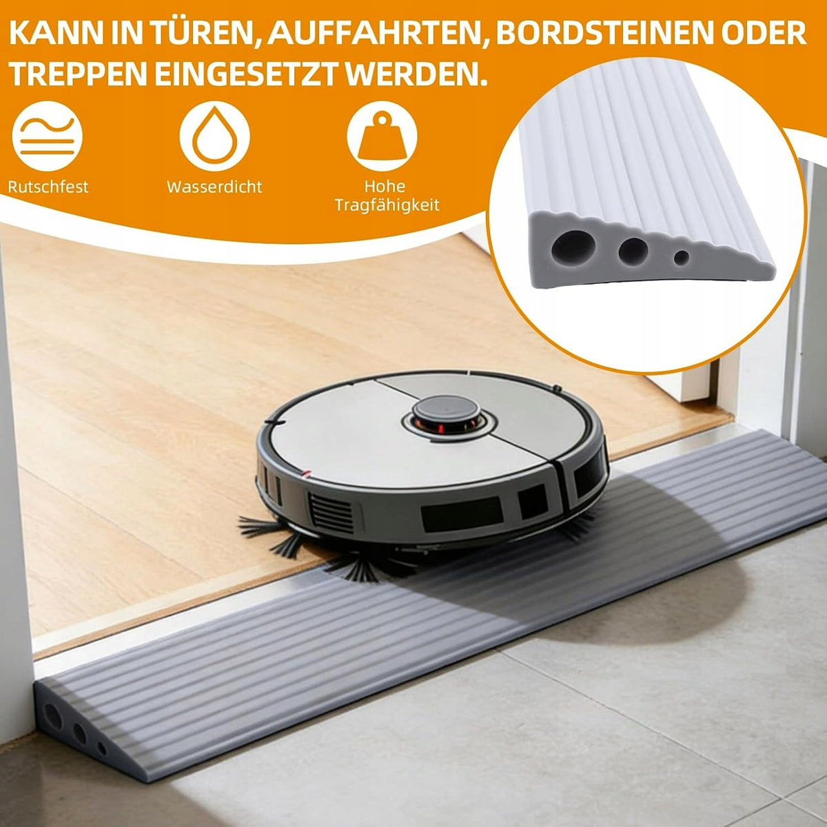 WHEELCHAIR THRESHOLD RAMP WITH TPE NON-SLIP SURFACE Brand CM