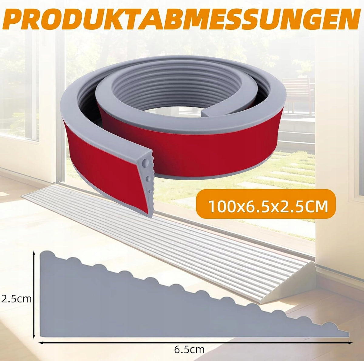 WHEELCHAIR THRESHOLD RAMP WITH TPE NON-SLIP SURFACE Manufacturer code 5908040493989