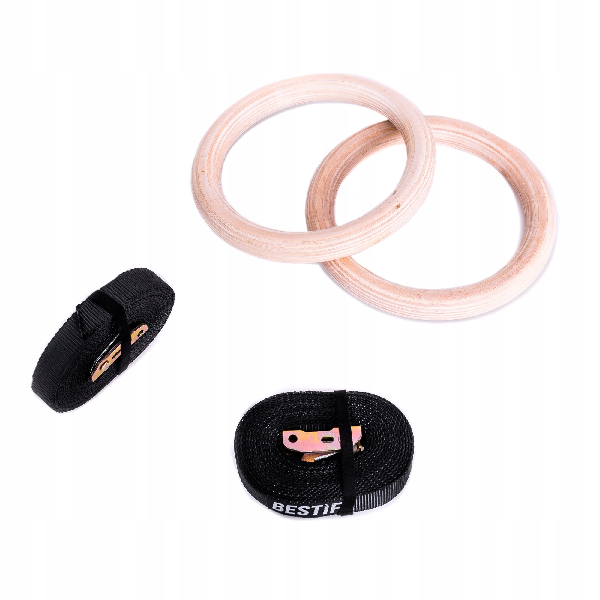 WHEELS GYMNASTIC WHEELS BESTIF WOODEN STRONG CROSSFIT PULL-UP HOOPS Maximum user weight 100 kg