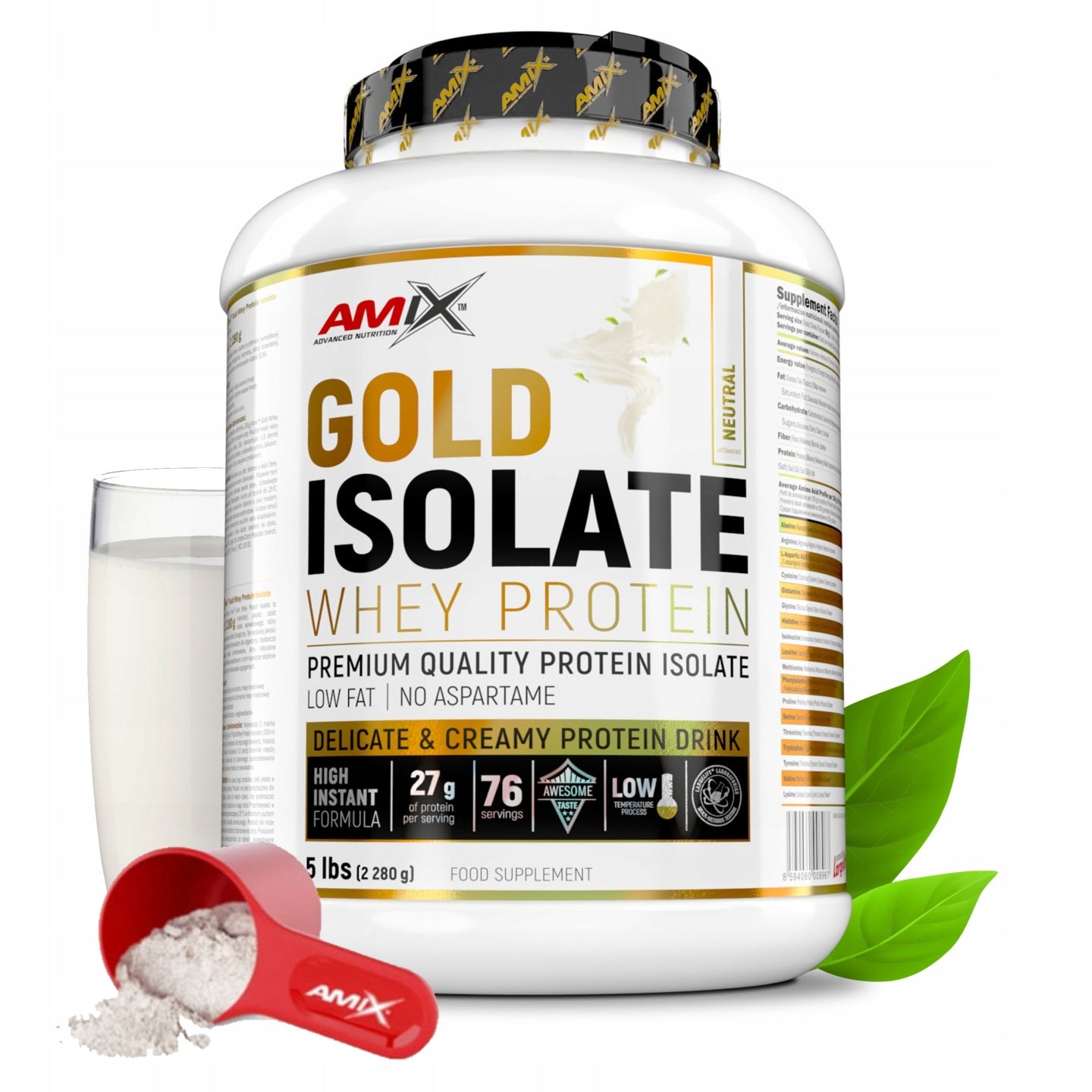 WHEY GOLD Protein Isolate without Sugar 2,2kg High Standard - 75 Servings