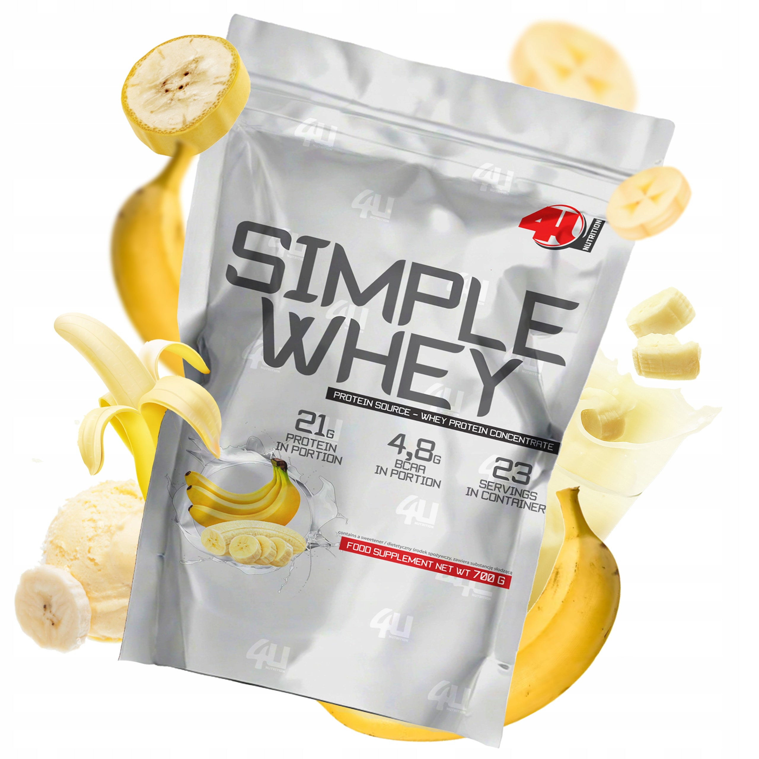 WHEY PROTEIN 100% Banana Whey Protein Concentrate 700g WPC Protein