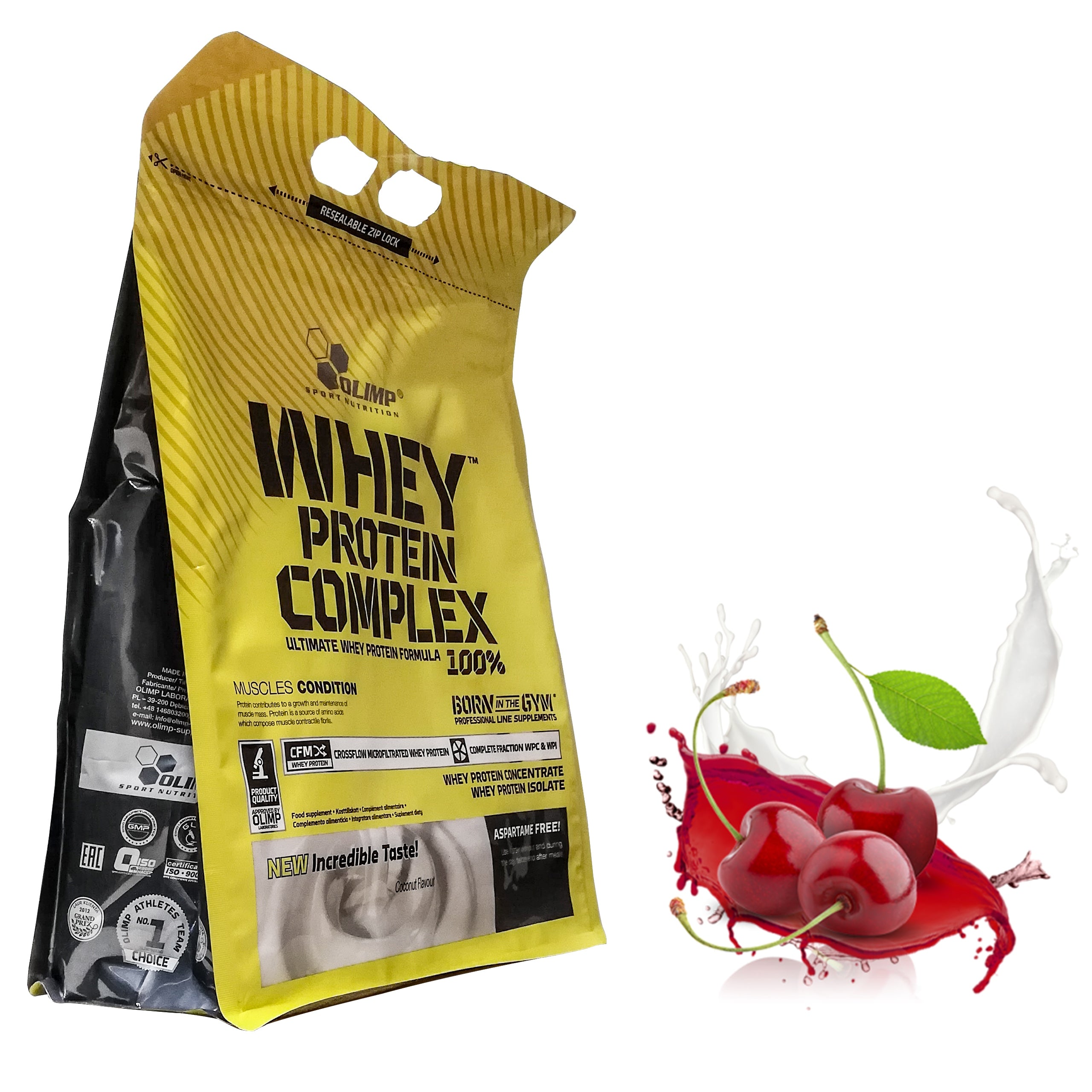 WHEY PROTEIN 600G CHERRY Expiration date not specified