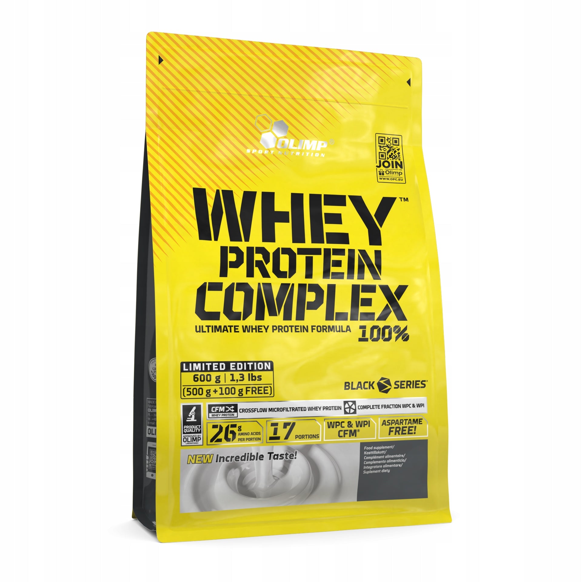 WHEY PROTEIN wpc Olimp 100% protein 600g taste - white chocolate with raspberry Expiration date at least 1 year from the date of purchase