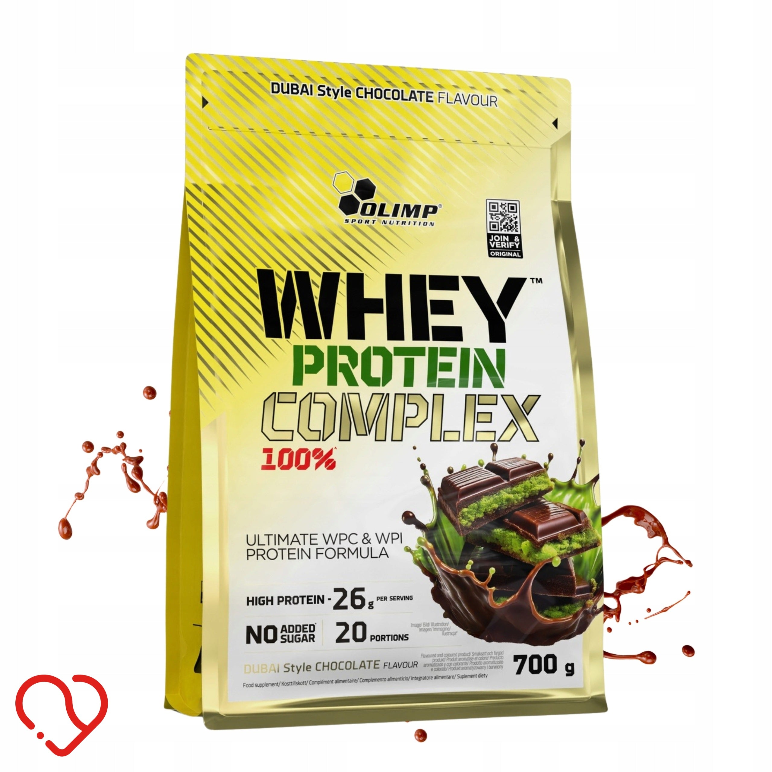 WHEY PROTEIN wpc Olimp 100 % protein complex 700 g - taste of Dubai chocolate