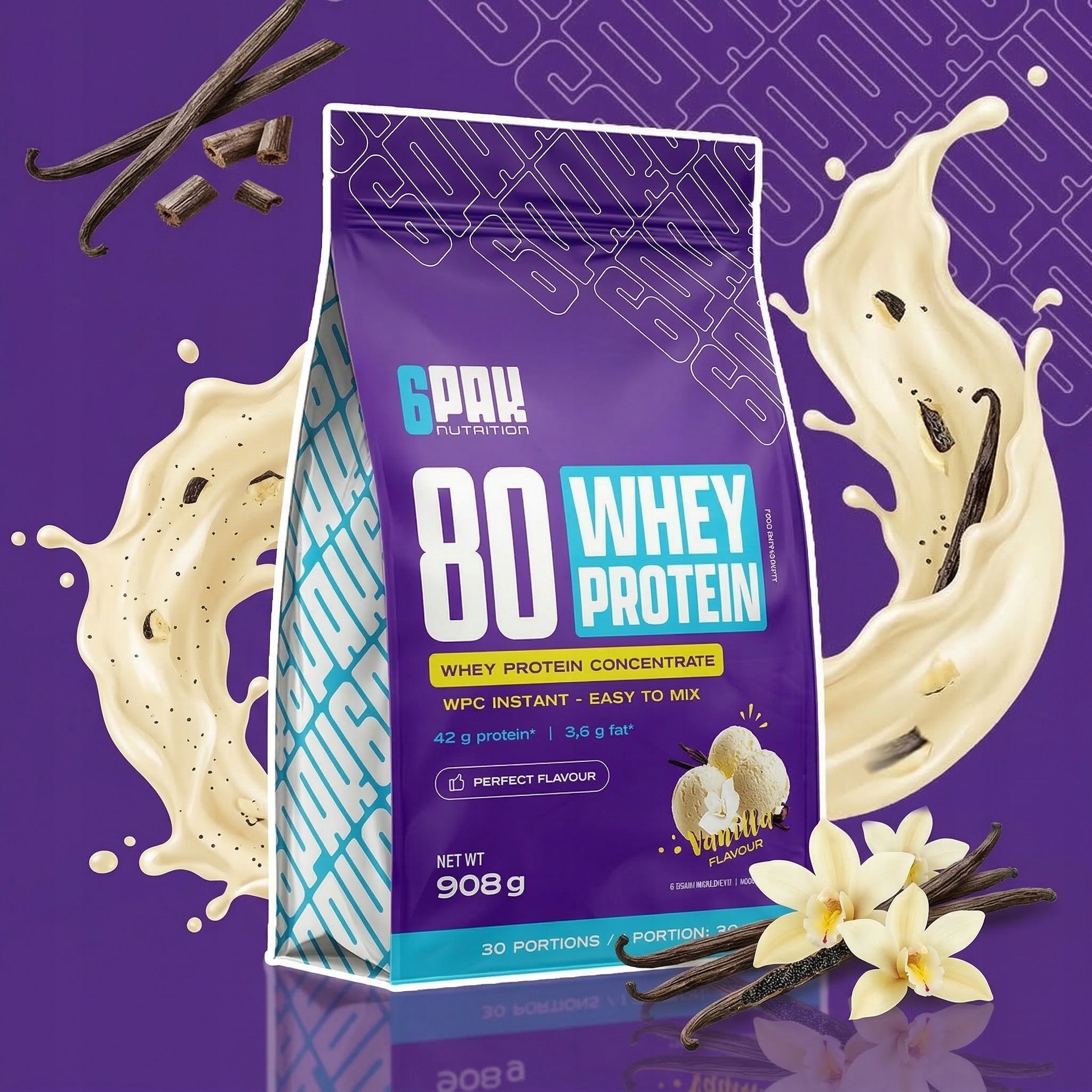 WHEY Protein WPC 80 908G Whey Protein BCAA Instant Packaging status original