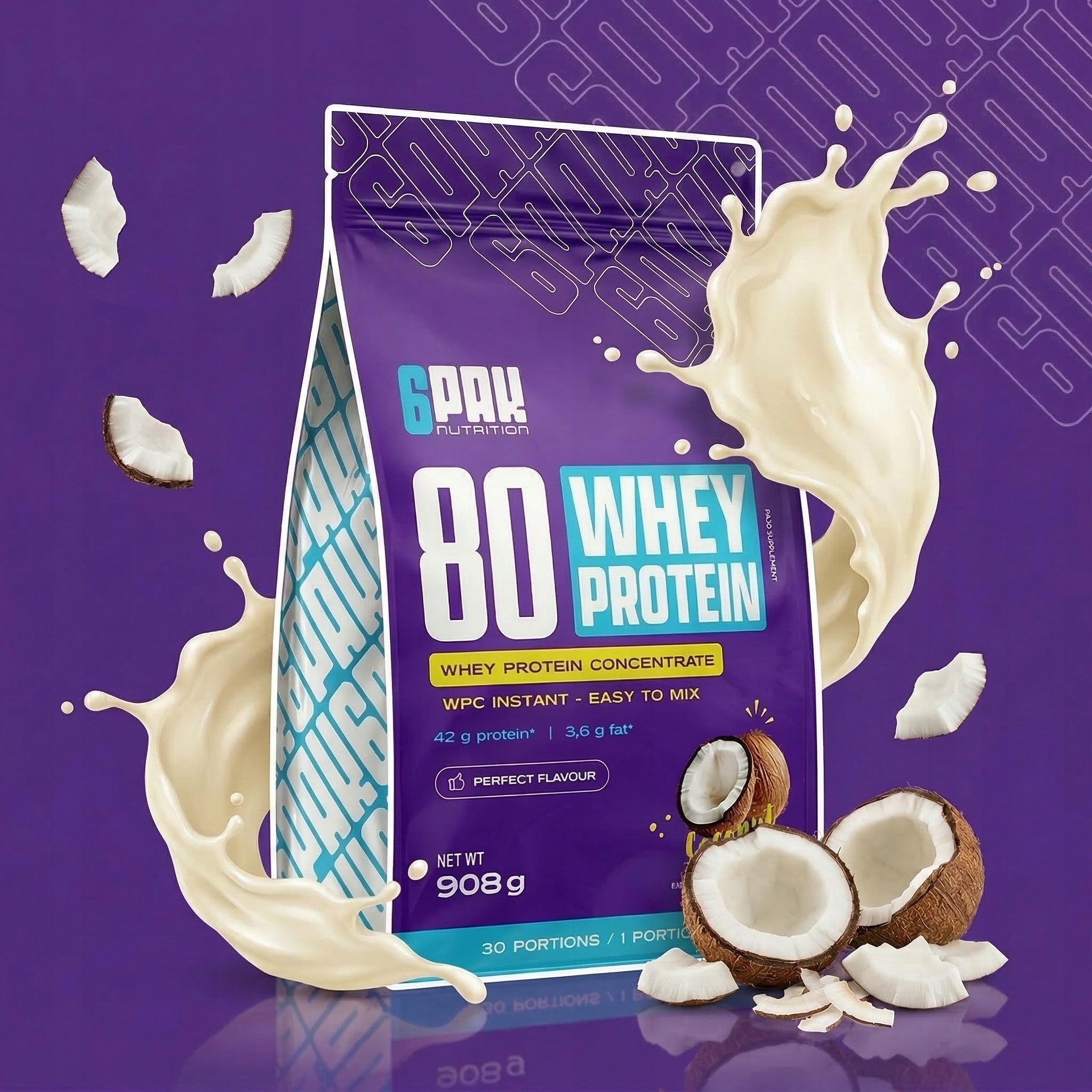 WHEY Protein WPC 80 908G Whey Protein BCAA Instant Packaging status original
