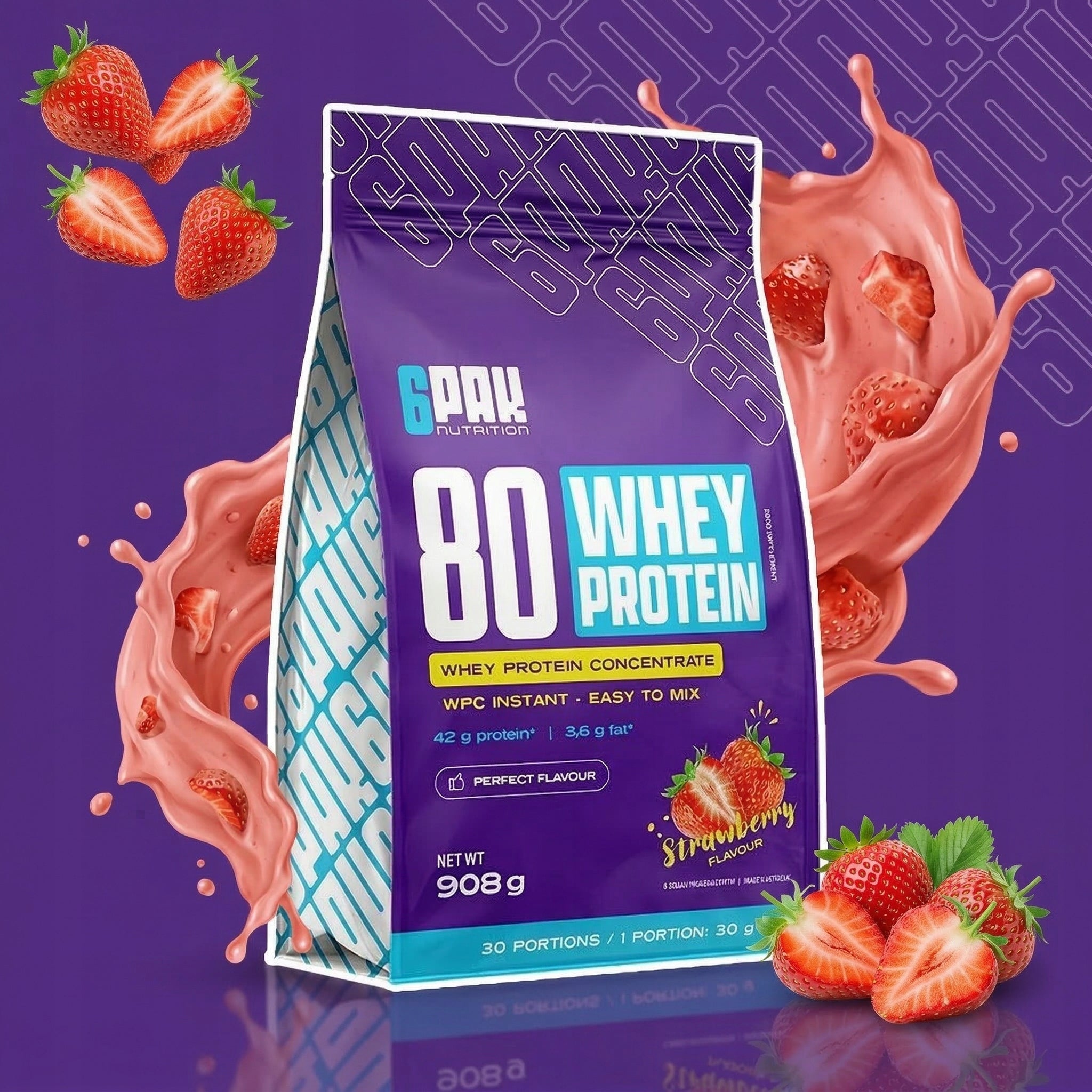 WHEY Protein WPC 80 908G Whey Protein BCAA Instant Packaging status original
