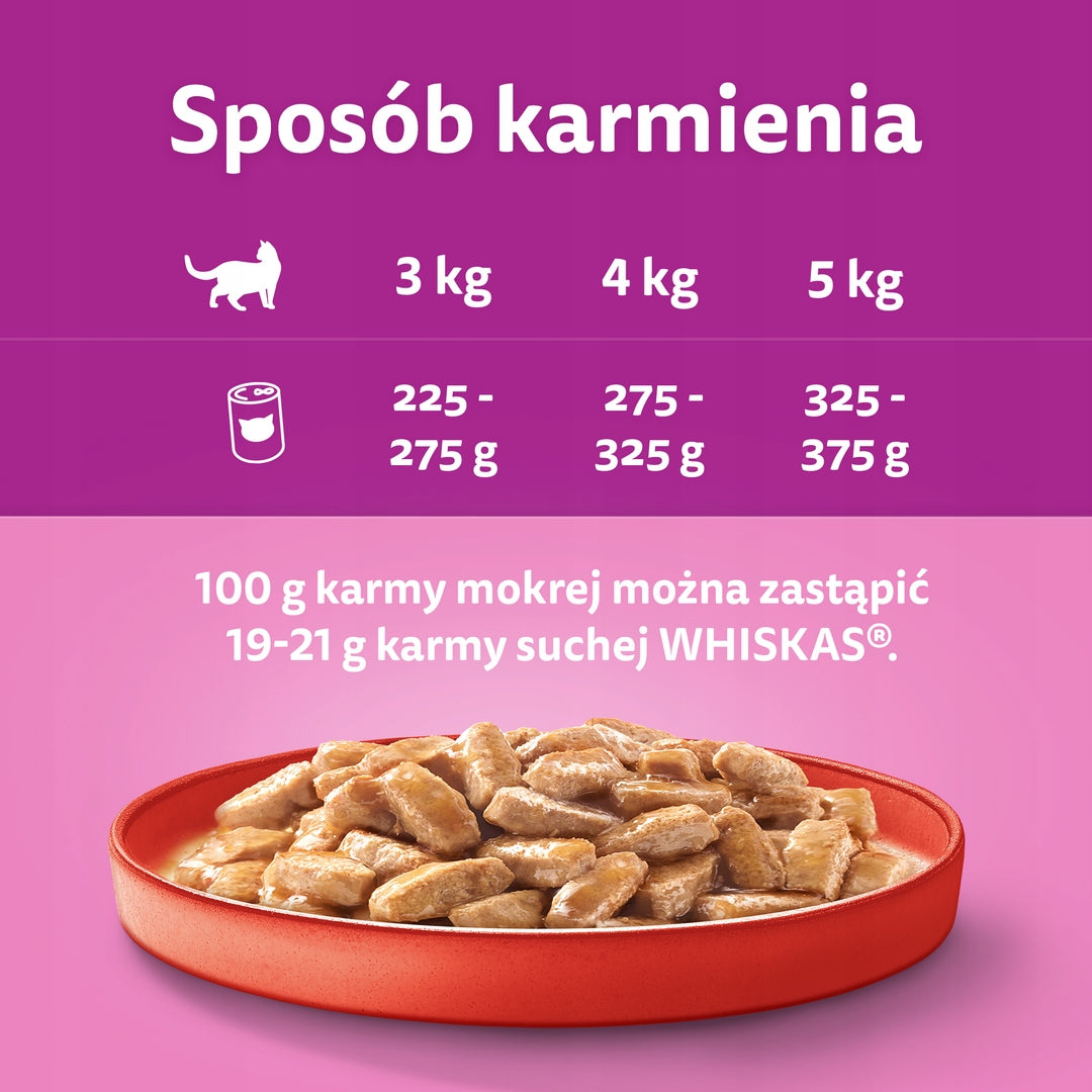 WHISKAS 1+ with Beef in Sauce 24x400g Cans of Karma Manufacturer code 5900951220906