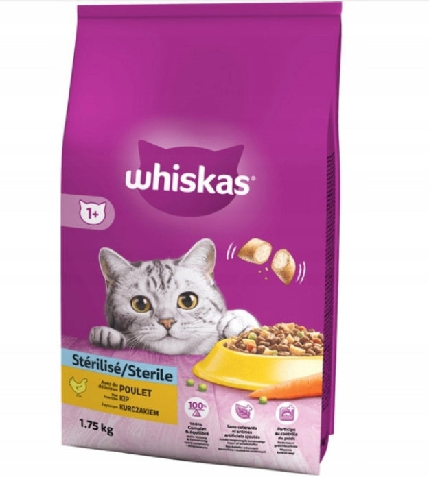 WHISKAS DRY CAT FOOD WITH CHICKEN STERILE 1,75 kg EAN (GTIN) 5998749129135