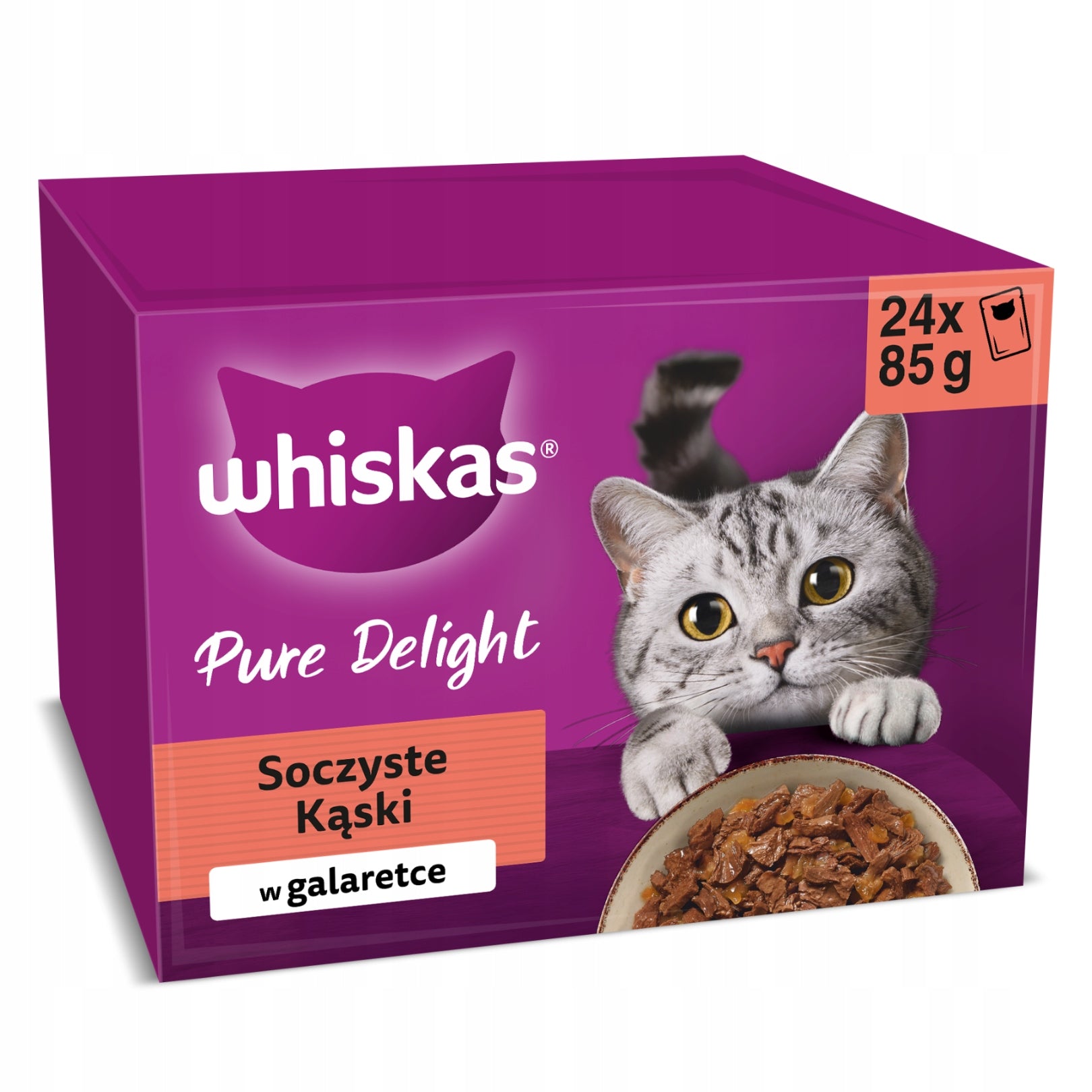 WHISKAS Pure Delight Adult Wet Cat Food in Jelly 24 x 85 g