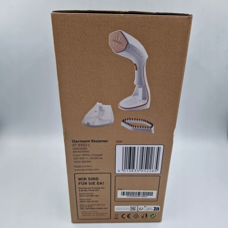 WHITE CLOTHES STEAMER GRUNDIG ST6150 STEAMER VERTICAL STEAM IRON Dominant color white