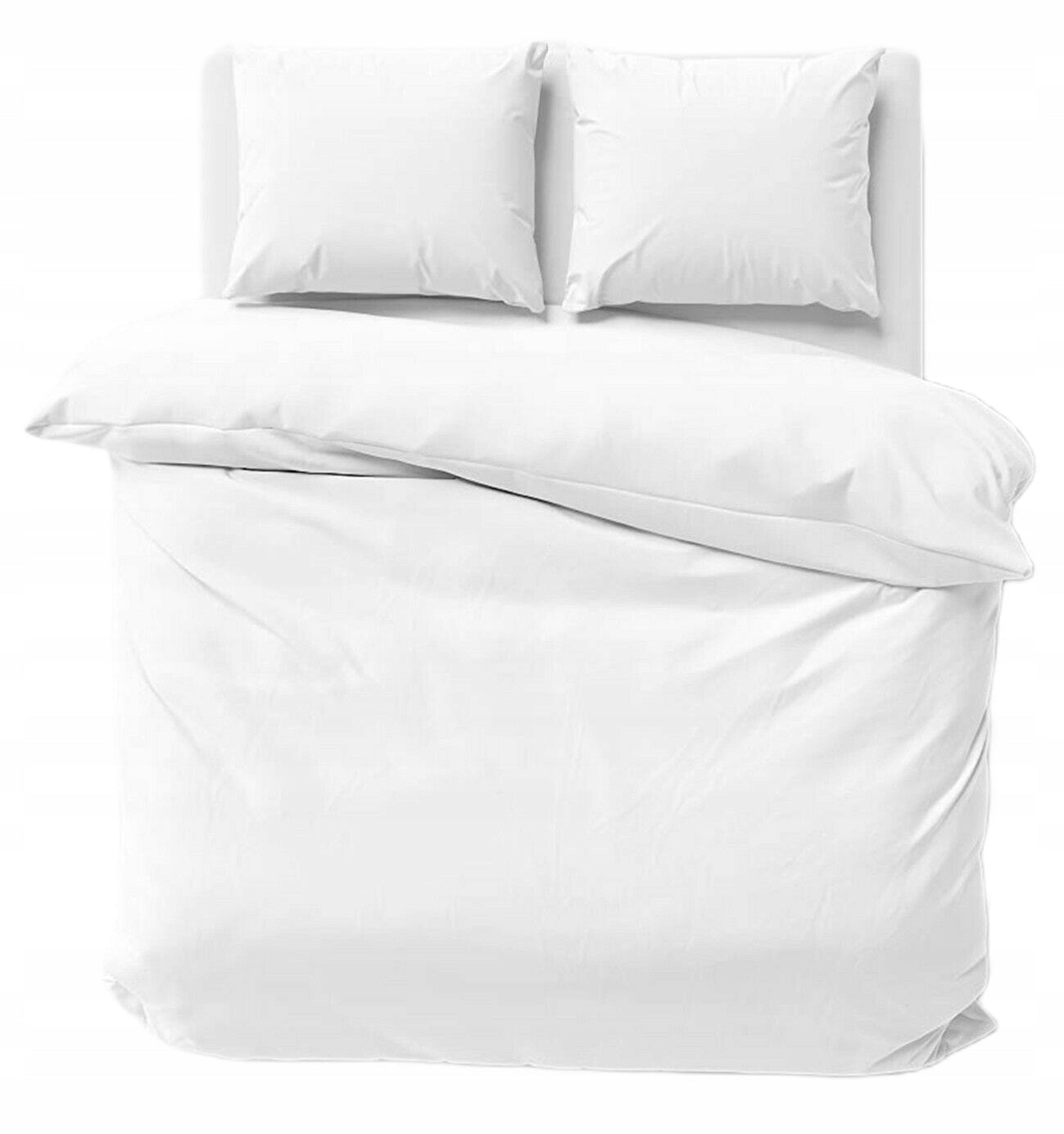 WHITE HOTEL BEDDING 140x200 COTTON 1 X PILLOWCASE 70x80 / 50x70 / 50x60