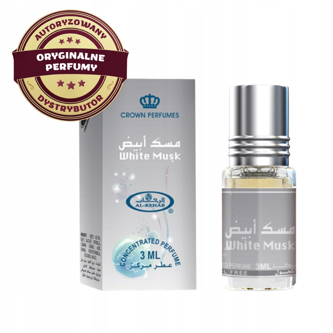 WHITE MUSK ARABIC PERFUME IN OIL DELICATE POWDER 3 ml AL REHAB CPO