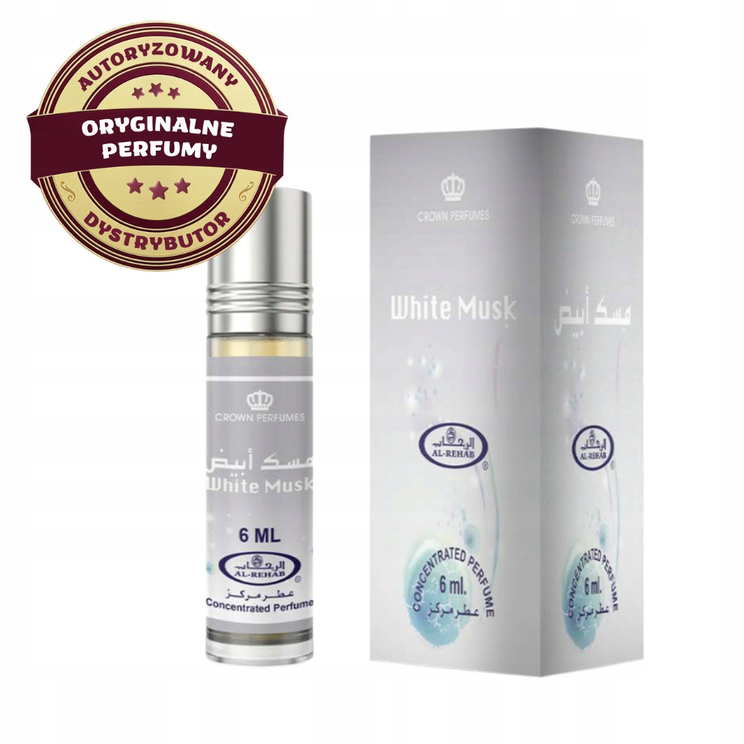 WHITE MUSK ARABIC PERFUME IN OIL DELICATE POWDER 6 ml AL REHAB