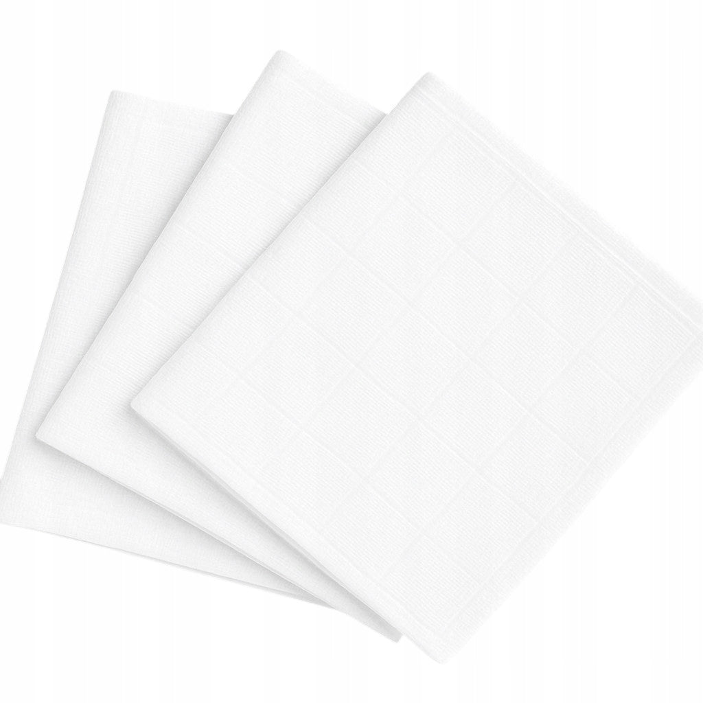 WHITE MUSLIN DIAPERS 30x30 cm 100% COTTON x3