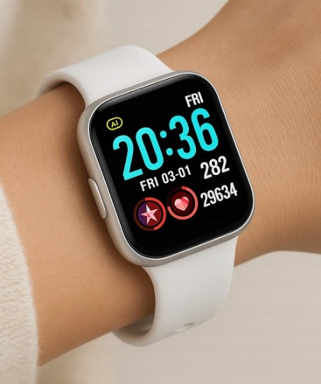 WHITE SMARTWATCH Stylish and Functional Watch - BLUETOOTH, ANDROID, iOS Brand Craft & Magic