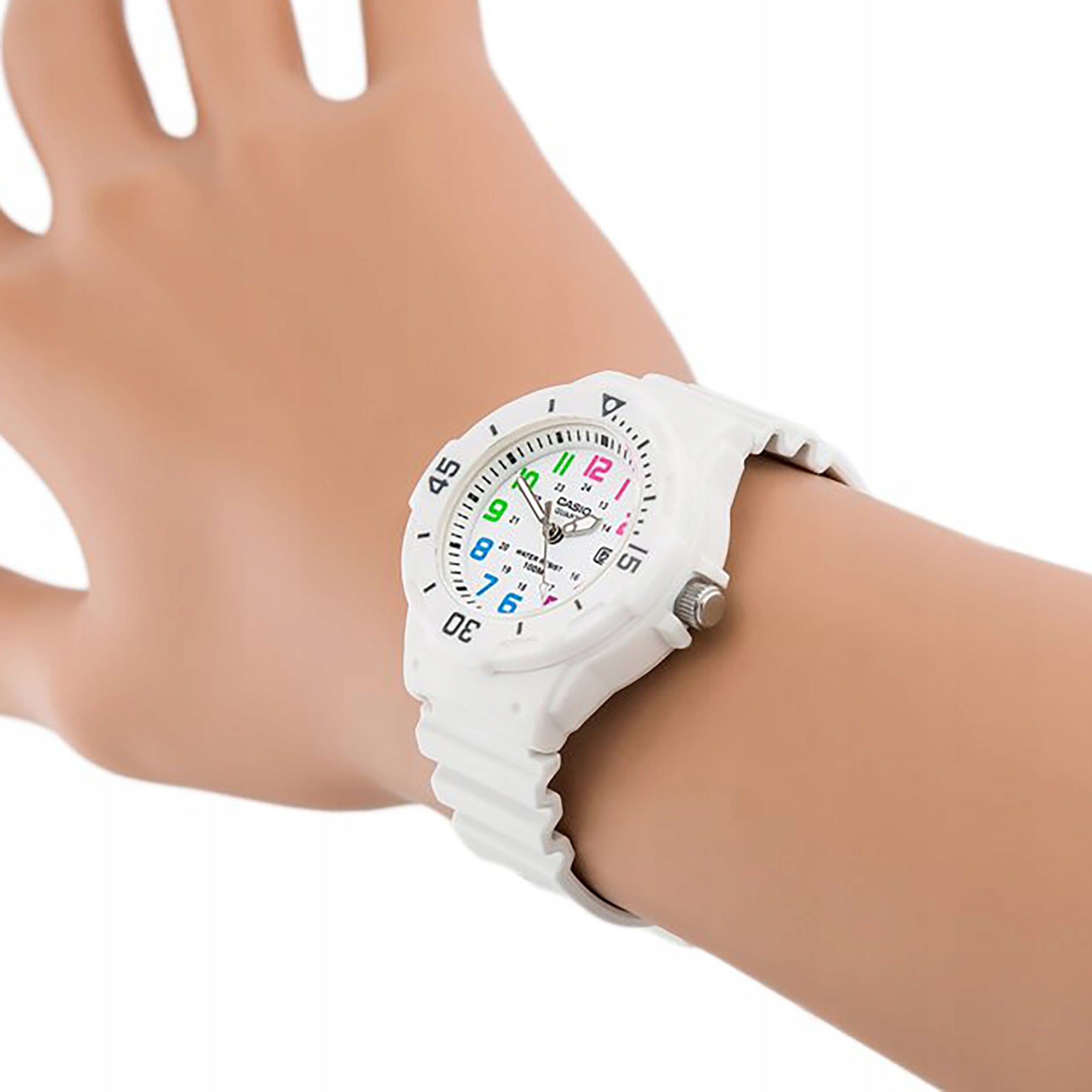 WHITE SPORTS WATCH CASIO FOR COMMUNION FOR GIRLS + GIFT BAG Brand CASIO