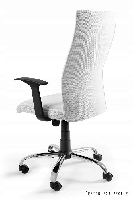 WHITE Swivel office chair BLACK ON BLACK Unique Furniture depth 67 cm