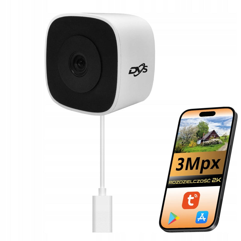 WI-FI CAMERA FOR GLASS AQUARIUM WINDOW 3Mpx TUYA DVS NANNY DETECTION MAGNET