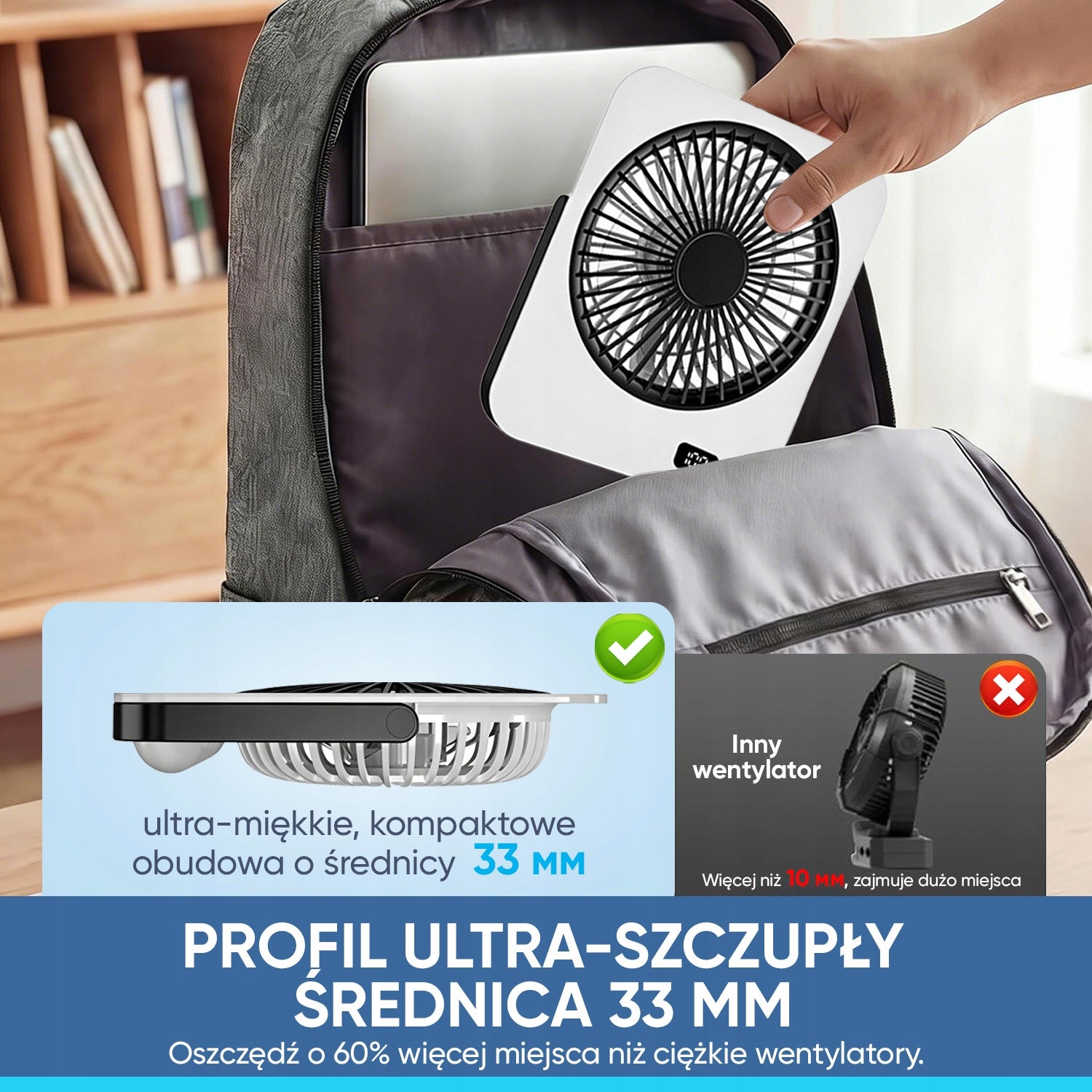 WIATRAK WENTYLATOR STOJĄCY Mini Przenośny Wiatrak 5biegów Fan type mini