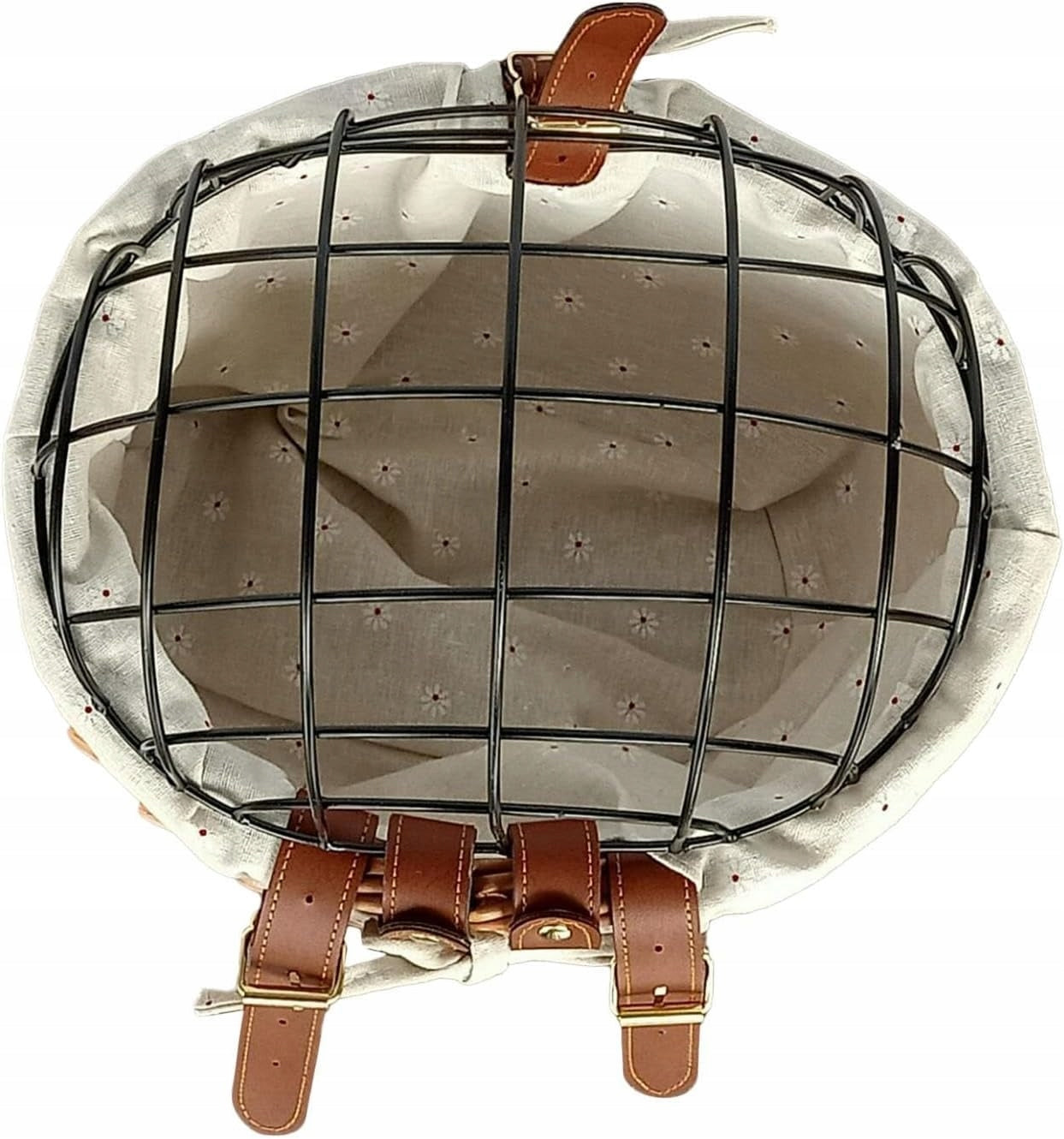 WICKER BASKET FOR CAT DOG BIKE TRANSPORTER WITH GRILLE REMOVABLE BASKET Main material wicker