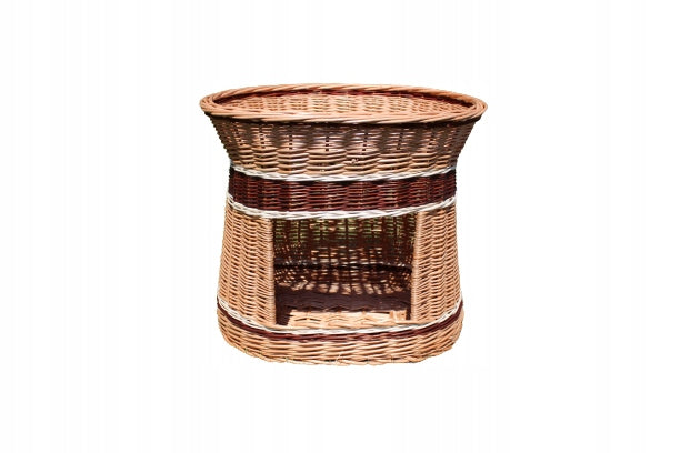 WICKER BED, OVAL, LED HOUSE FOR CAT DOG