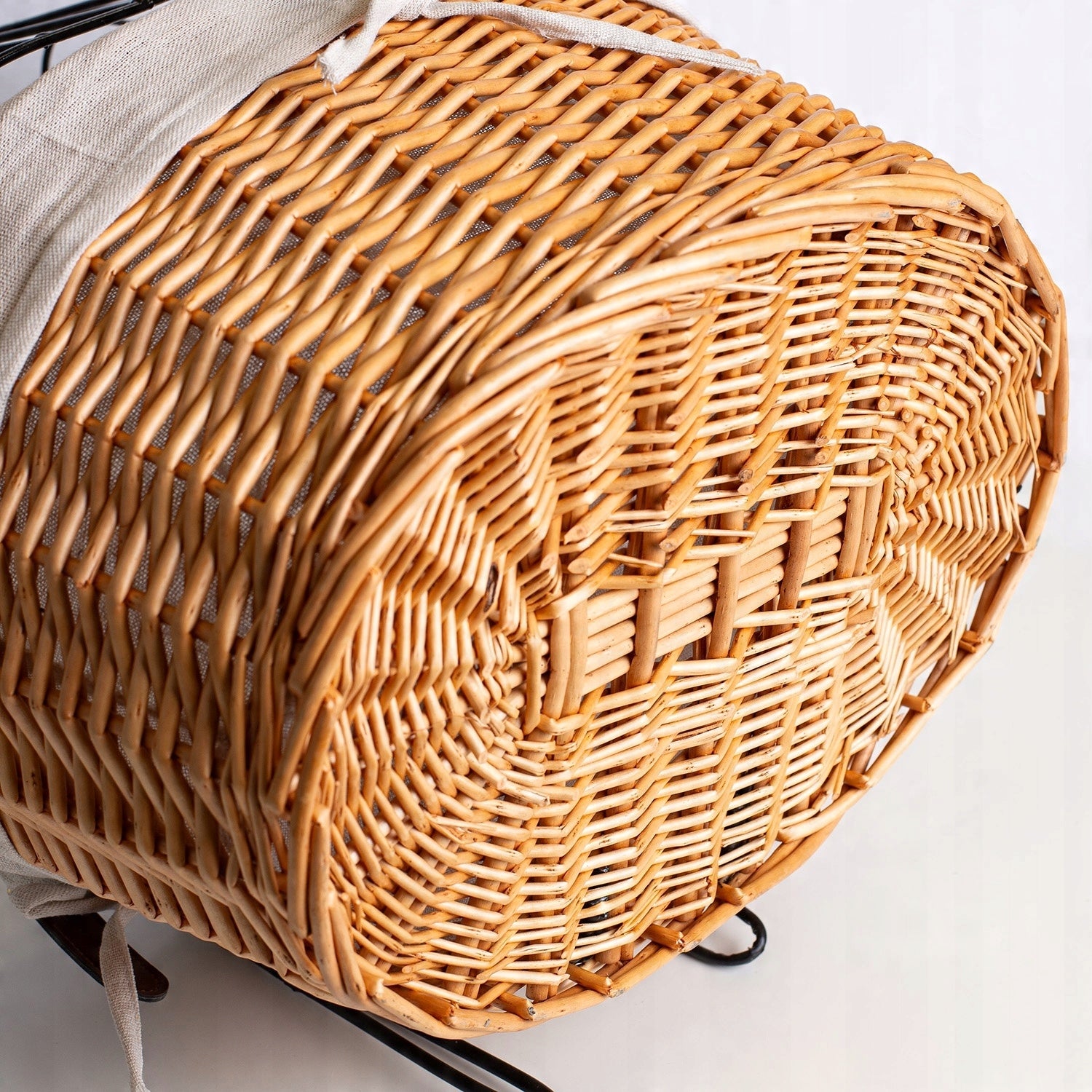 WICKER BICYCLE BASKET FOR MANAGER DOG TRANSPORTER FRONT BASKET Main material wicker