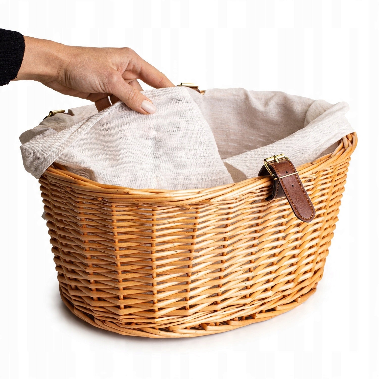 WICKER BICYCLE BASKET FOR MANAGER DOG TRANSPORTER FRONT BASKET Trade name KR07 PRZEDNI KOSZYK ROWEROWY WIKLINOWY KOSZ