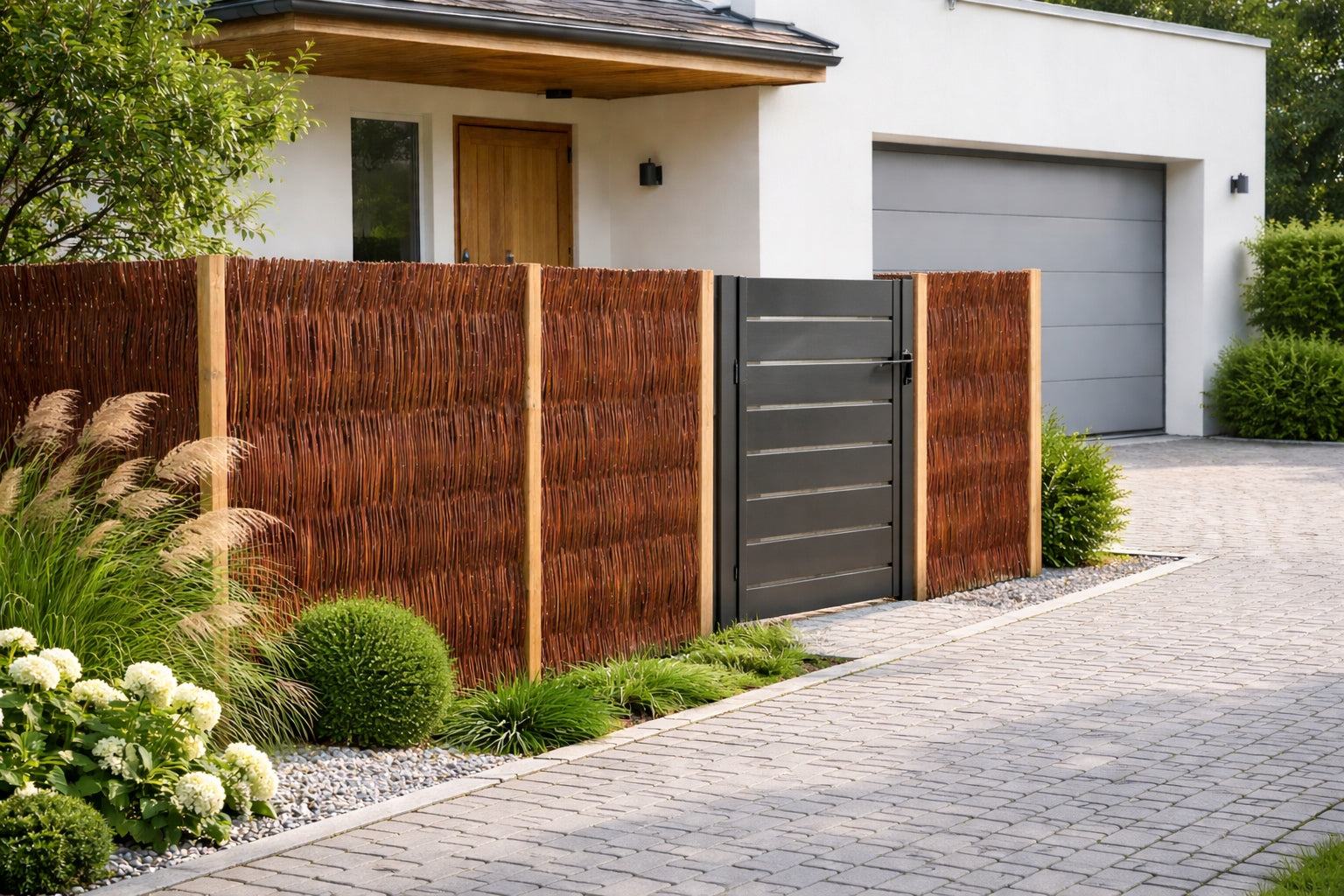WICKER FENCE with frame 160 x 120 wicker mat Manufacturer no brand