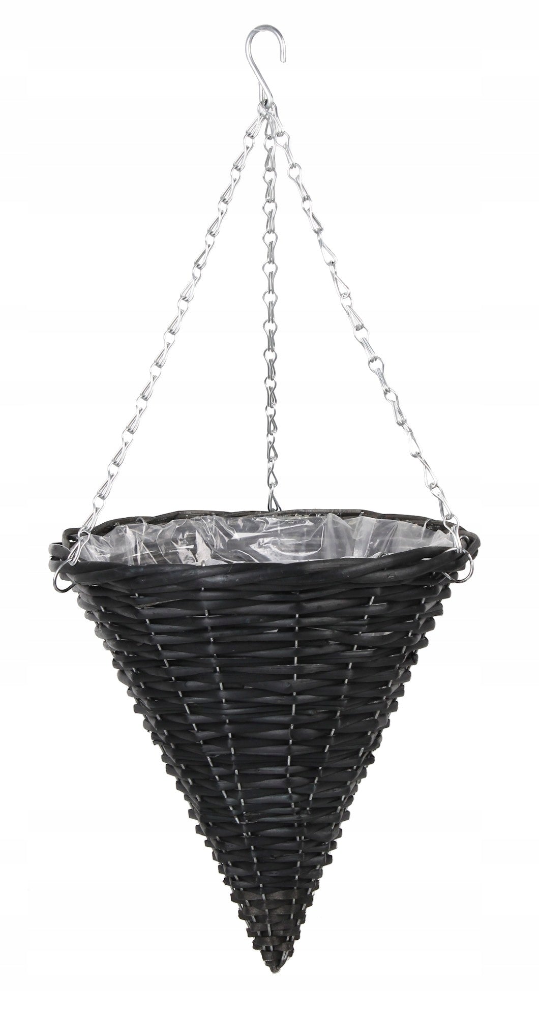 WICKER HANGING BASKET FOR FLOWERS 28x28x32/68 cm