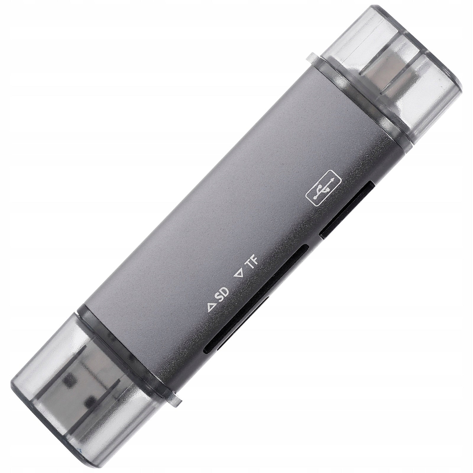WIELOFUNKCYJNY CZYTNIK KART TF I USB SZARY
