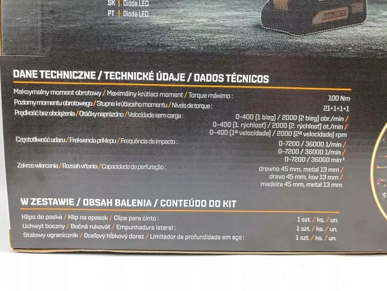 WIERTARKO WKRĘTARKA NITEO TOOLS ZASILANIE AKUMULATOROWE 20 V Marka Niteo