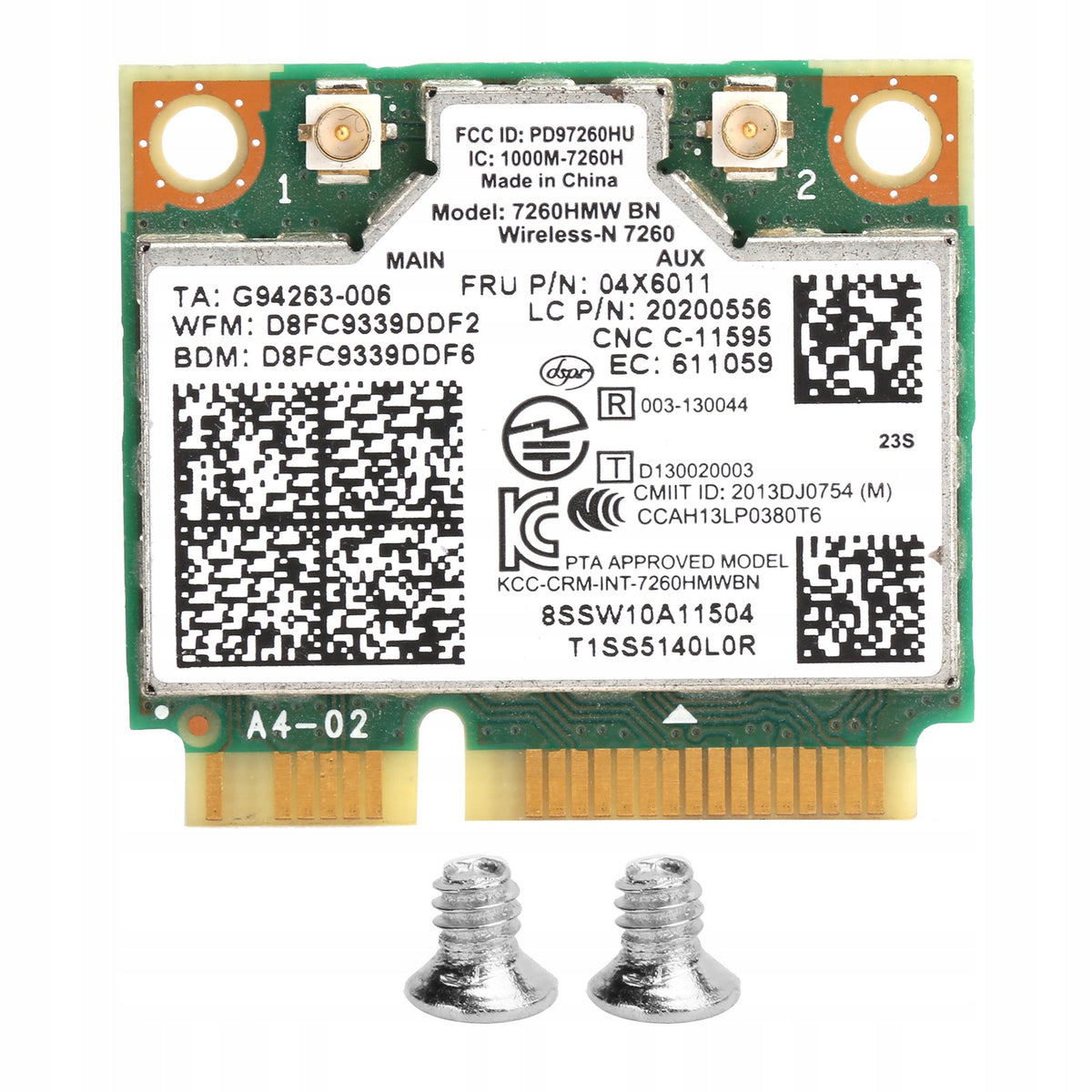 WIFI BLUETOOTH WIRELESS NETWORK CARD 4.0 2.4GHZ MINI PCIE