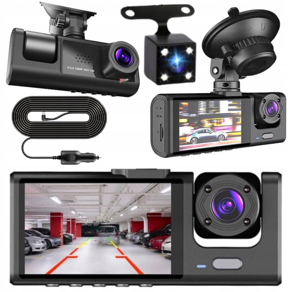 WIFI DASH CAM FULL HD VIDEO RECORDER 3 LENSES+64GB SD Brand no brand