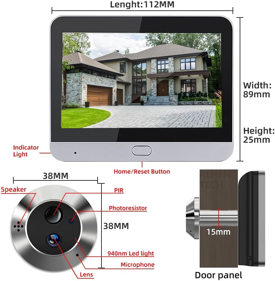 WIFI ELECTRONIC VIEWFINDER 4,3'' PIR AUDIO MICROSD Packaging status original
