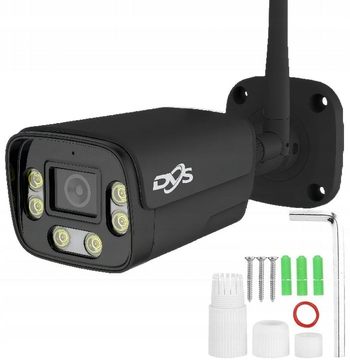 WIFI IP CAMERA OUTDOOR 4Mpx BLACK TUYA SMART LED TUBE DVS MONITORING Model DVS-MP4028TT-IRWS