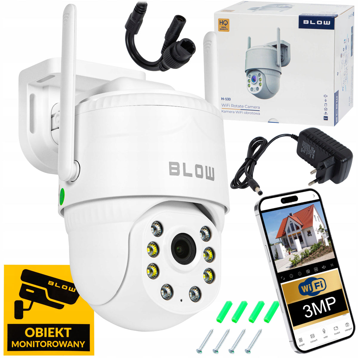 WIFI IP CAMERA OUTDOOR ROTATING 3MP SMART ZOOM PTZ DETECTION 3MPx