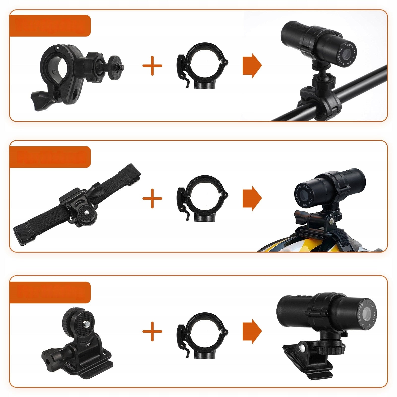 WIFI SPORTS CAMERA WITH HANDLEBAR HELMET HOLDER Brand no brand