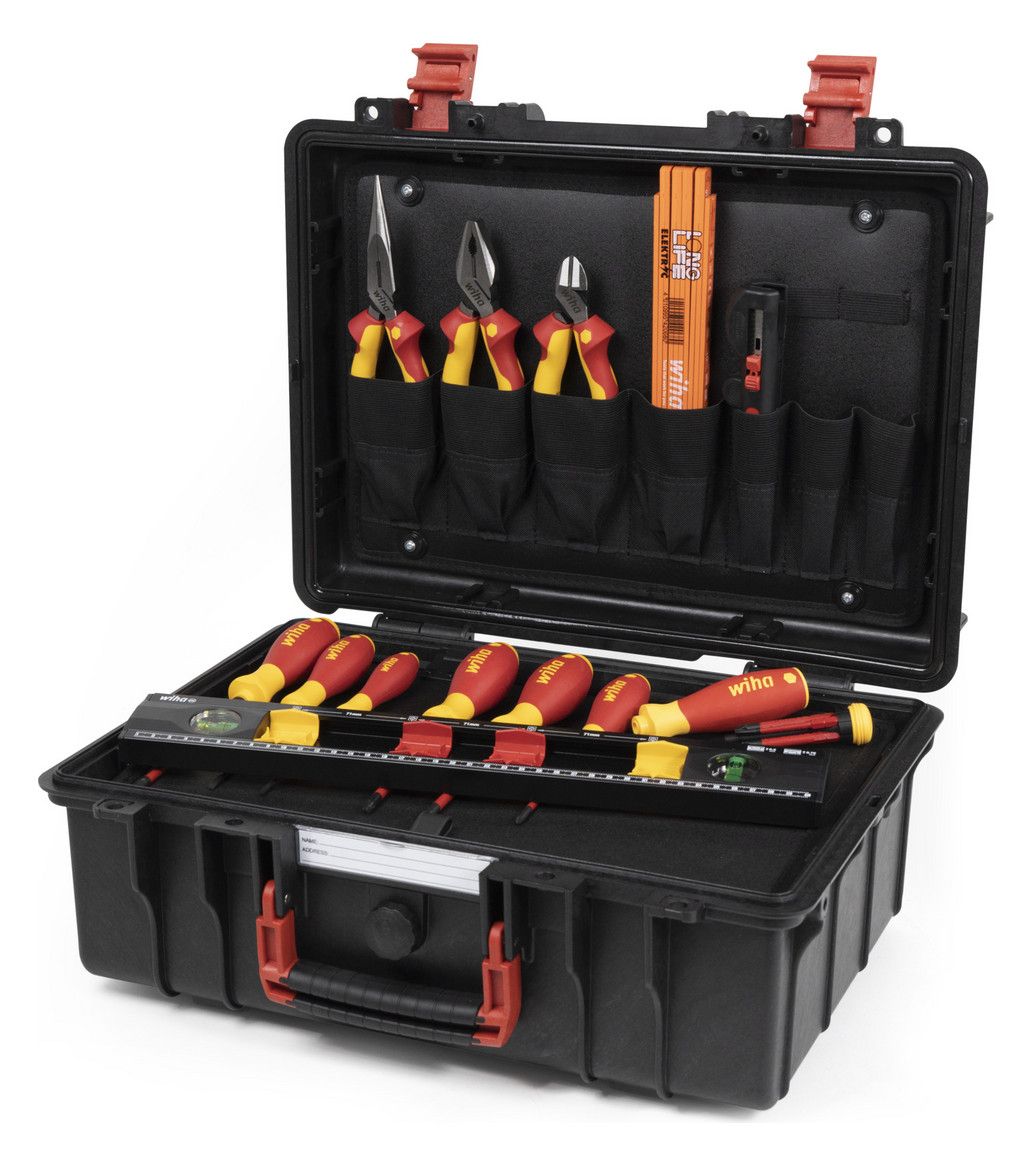 WIHA 45530 Electrician's Tool Case - Basic Set L (18-Piece)
