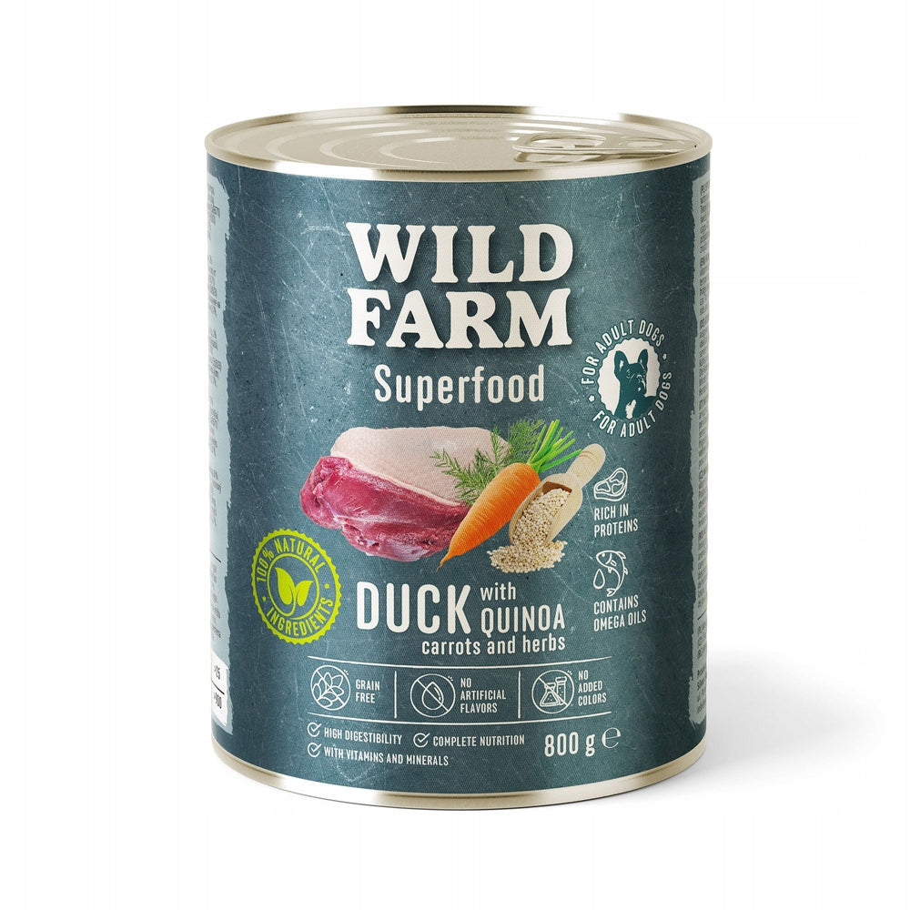 WILD FARM Superfood Duck 800g grain-free dog food