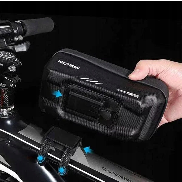 WILDMAN bicycle frame pouch with zipper 1L (4" - 7") XS2 black Capacity 1 l