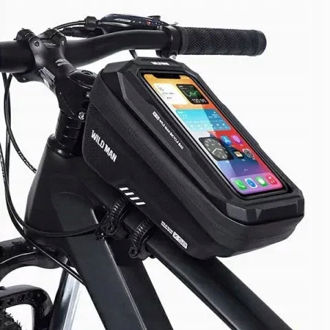 WILDMAN bicycle frame pouch with zipper 1L (4" - 7") XS2 black Color black