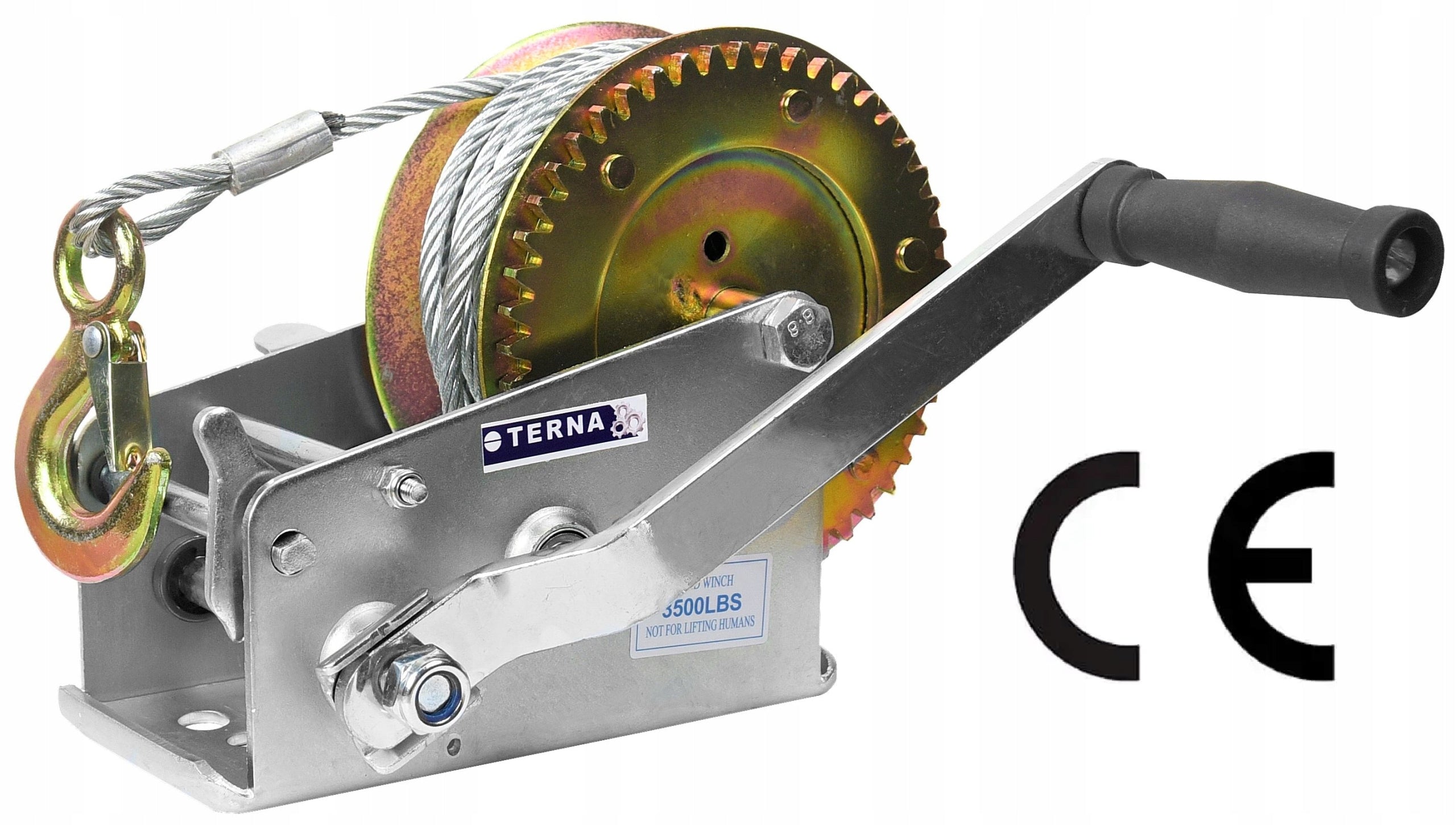 WINCH HAND CRANK ROPE WINCH 1588kg LEBIODKA COVER FREEBIE EAN (GTIN) 5906516609520