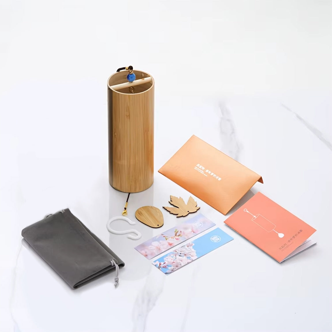 WIND CHIMES FOR MEDITATION WOODEN BAMBOO WIND CHIMES TONE C MAJOR Packaging status original